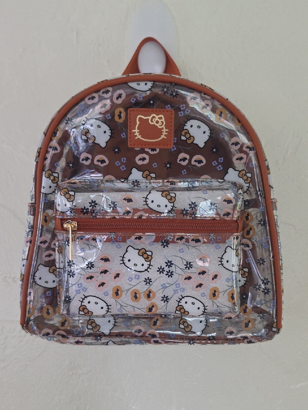 Hello Kitty Clear Mini Backpack - Brown